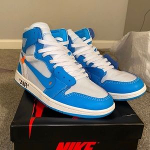 Jordan 1 off white unc mens 8